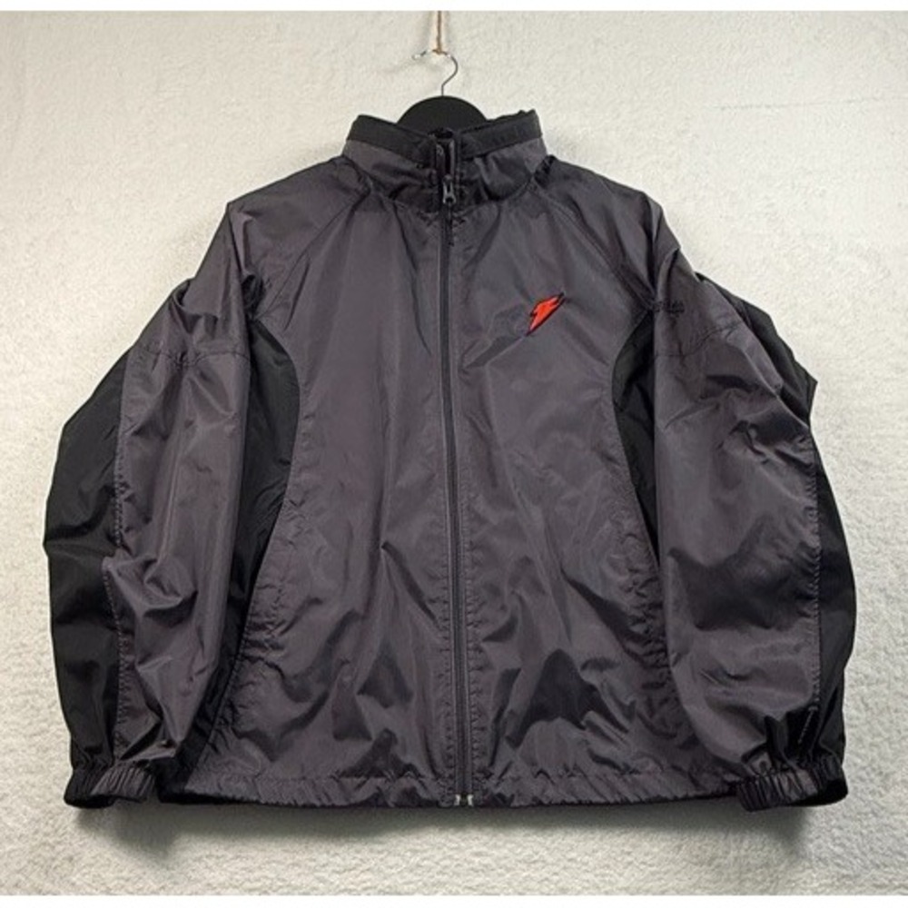Columbia Womens Winbreaker Medium Gray Black Hideaway Hood‎